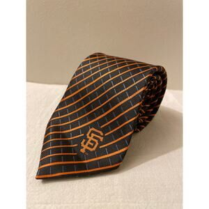 San Francisco Giants Men's Neck Tie Logo Baseball‎ Orange Black State Farm